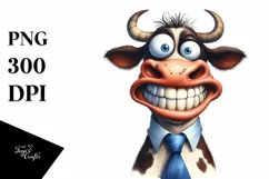 Cow Funny Crazy Cow Portrait | Clipart Product Image 3