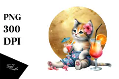 Kitten in Beachwear, PNG Product Image 1