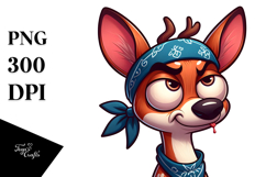 Playful Deer with Bandana PNG Product Image 1