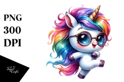 Cute Unicorn Dancing in Style PNG Product Image 1