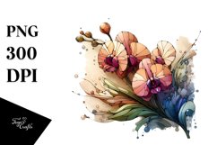 Abstract Wooden Sweet Pea Stained Clipart Product Image 3