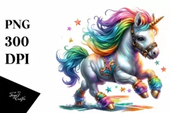 Baby Unicorn on Competition Floor, PNG Product Image 1