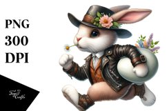 Goofy Bunny with Modern Haircut PNG Product Image 1