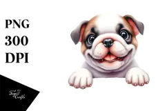 Funny Crazy Baby Bulldog PNG Product Image 1