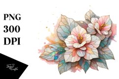 Wooden Small Stained Begonia PNG Product Image 1