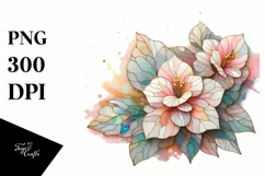 Wooden Small Stained Begonia PNG Product Image 1