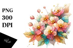 Wooden Small Stained Begonia PNG Product Image 1