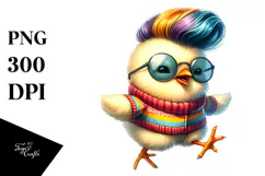 Happy Baby Chicken Jumping PNG Product Image 1
