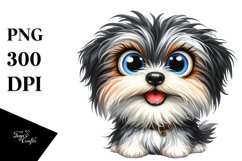 Funny Crazy Watercolor Havanese | Clipart Product Image 1