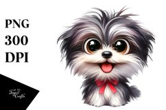 Funny Crazy Watercolor Havanese | Clipart Product Image 3