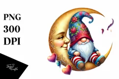 Valentines Gnome with Detailed Hat, PNG Product Image 1