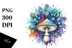 Magical Celestial Astral Mushroom Watercolor Splash | Product Image 3