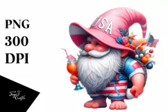 Detailed Pastel Gnome Beach Wear | Sublimation | Clipart Product Image 1