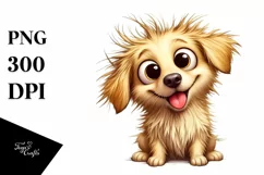 Crazy Golden Retriever Watercolor Clipart Product Image 3