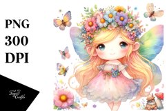 Colorful Small Cute Fairy | Sublimation Clipart Product Image 3