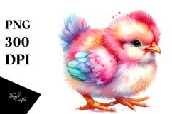 Cute Pink-ish Baby Chicken PNG Product Image 1