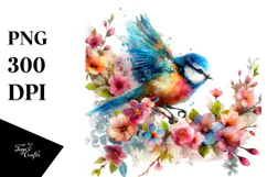 Colorful Bird with Splashes, Transparent PNG Product Image 1