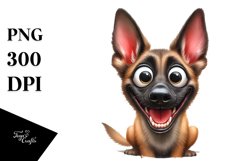 Crazy Malinois Watercolor Clipart Product Image 1