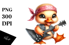 Energetic Rocker Duck PNG Product Image 1