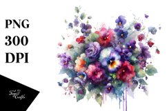 Colorful Violet Watercolor Abstract | Sublimation Clipart Product Image 3