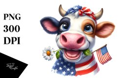 Cow Portrait Wearing | Sublimation | Clipart Product Image 3