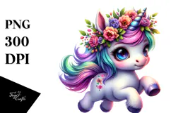 Vibrant Baby Unicorn PNG Product Image 1