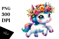 Vibrant Baby Unicorn PNG Product Image 1