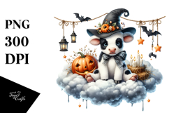 Cow in Halloween Costume, PNG Product Image 1