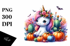 Vibrant Baby Unicorn,Simple Halloween | Sublimation,Clipart Product Image 3