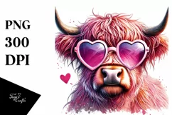 Colorful Heart Sunglasses Art PNG Product Image 1