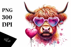 Colorful Heart Sunglasses Art PNG Product Image 1