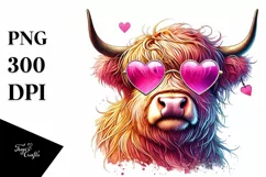 Colorful Heart Sunglasses Art PNG Product Image 1