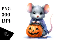 Simple Watercolor Halloween Mouse, 20 oz Tumbler Product Image 1