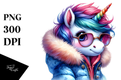 Proud Baby Unicorn Posing PNG Product Image 1