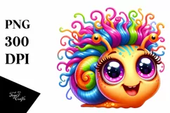 Colorful Baby Snail | Sublimation Clipart Product Image 3