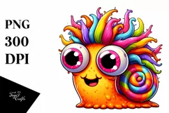 Colorful Baby Snail | Sublimation Clipart Product Image 1