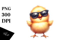 Sublimation Funny Baby Chick Standing Up Sunglasses Product Image 1