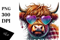 Colorful Heart Sunglasses Art PNG Product Image 1