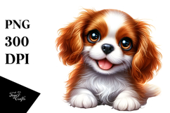 Happy Baby Cavalier King Charles Spaniel PNG Product Image 1