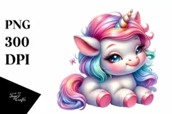 Pastel Unicorn Painting | Sublimation | Clipart Product Image 3