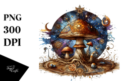 Stained Wooden Mushroom, Transparent PNG Product Image 1