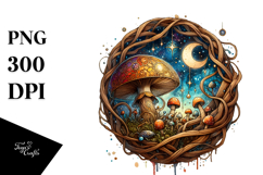 Stained Wooden Mushroom, Transparent PNG Product Image 1