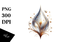 Abstract Snowdrop PNG Product Image 1