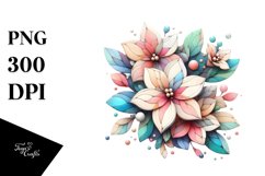 Abstract Stained Gardenia Clipart Product Image 1