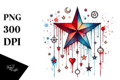 Washed Watercolor Star PNG Product Image 1