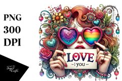 Heart Sunglasses, PNG Product Image 1