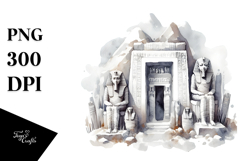 Simple Watercolor Mummy&#039;s Tomb PNG Product Image 1