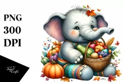Colorful Baby Elephant, Quirky Style | Sublimation | Clipart Product Image 1