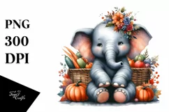 Colorful Baby Elephant, Quirky Style | Sublimation | Clipart Product Image 3