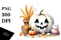 Simple Funny Halloween Pumpkin, Transparent PNG Product Image 1